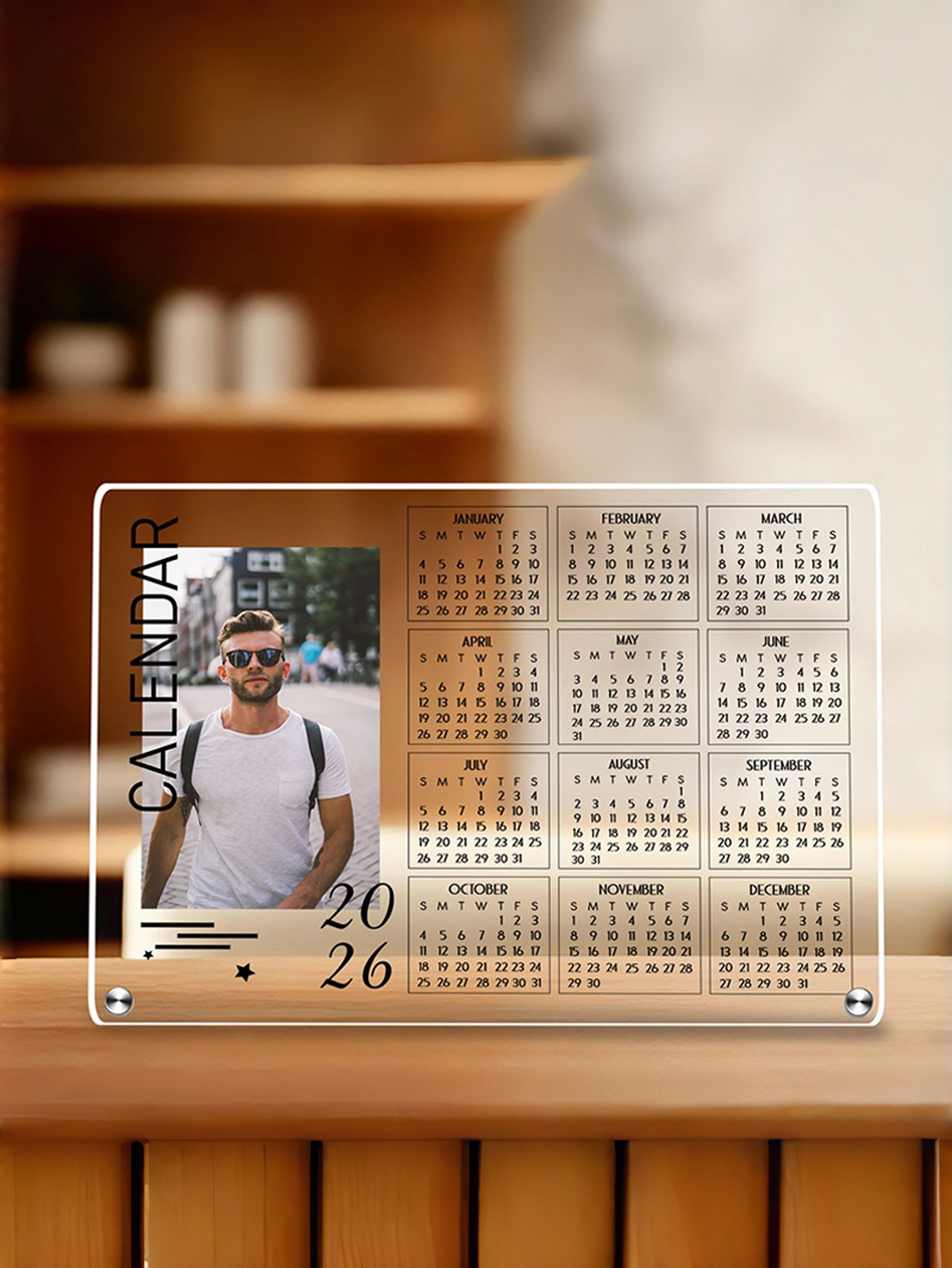 Custom 2026 Photo Desktop Calendar